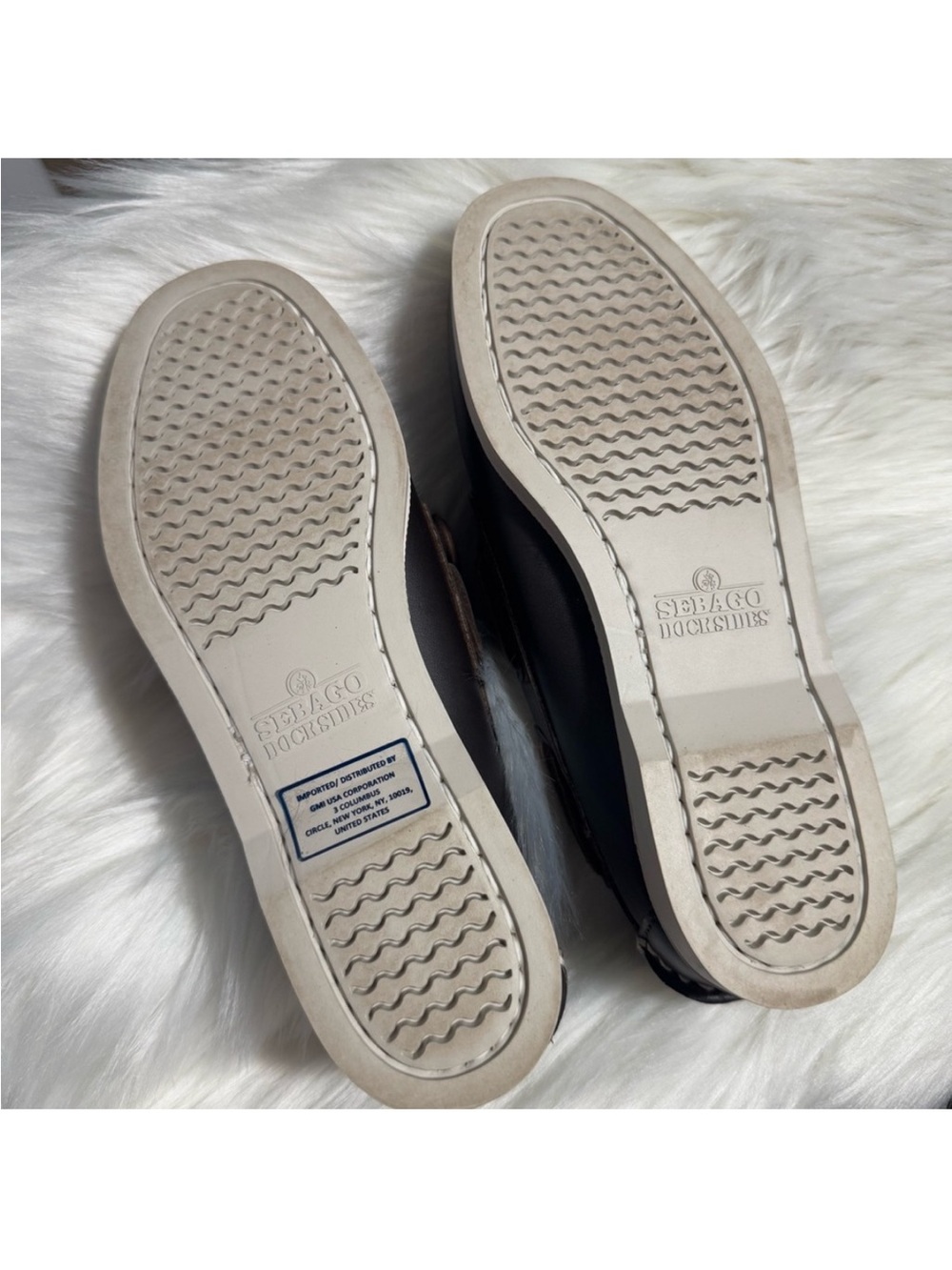 Sebago Brown Leather Boat Shoes with White Sole 6 fits like 6,5 - Picture 5 of 6